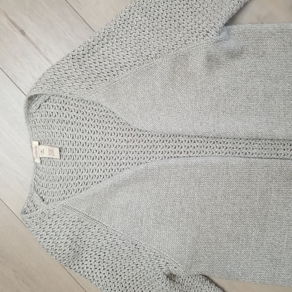Sundance womens open sweater drop shoulders in taupe - Picture 2 of 6